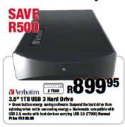 Verbatim 3.5" USB 3 Hard Drive-1TB