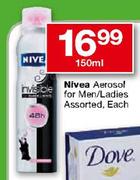 Nivea Aerosol For Men/Ladies Assorted-150ml