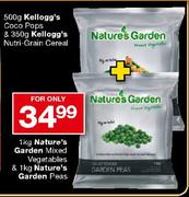 Nature's Garden Mixed Vegetables-1kg & Nature's Garden Peas-1kg