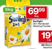 Sunlight 2 in 1 Handwash Washing Powder-5kg