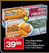 Cape Point Fish Fingers-700g & Cape point Petite Hake Fillets-400g