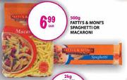 Fatti's & Moni's Spaghetti Or Macaroni-500g