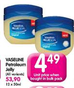 Vaseline Petroleum Jelly All Variant-12x50ml