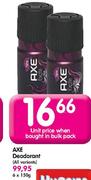Axe Deodorant All variants-6x150gm