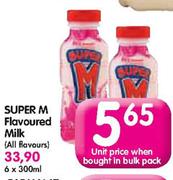 Super M Flavoured Milk All variants-6x300ml