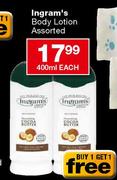 Ingram's Body Lotion Assorted-400ml Each