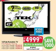 Tek 107cm Plasma TV