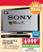 Sony 102cm LCD TV & DVD Player 