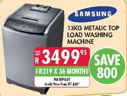 Samsung Metallic Top Load Washing Machine-13kg