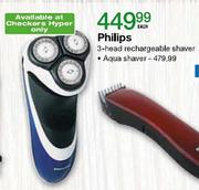 Philips 3-Head Rechargeable Shaver-Each