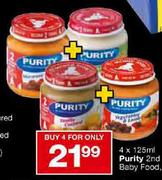 Purity 2nd Foods Baby Food-4 x 125ml