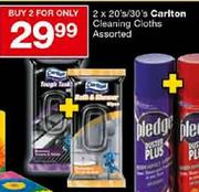 Carlton Cleaning Cloths-2 x 20's/30's