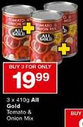 All Gold Tomato & Onion Mix-3 x 410gm