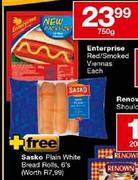Enterprise Red/Smoked Viennas-750gm Each