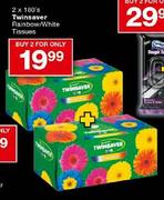 Twinsaver Rainbow/White Tissues-2 x 180's