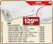 SCE Electric Blankets Deluxe Queen-188 x 155cm x 40cm-Each