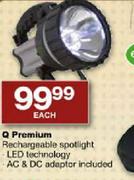 Q Premium Rechargeable Spotlight-Each