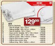 SCE Electric Blankets Digital Dual-Control King-Each