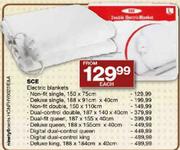 SCE Electric Blankets Dual-Fit Queen 187 x 155 x 40cm-Each