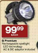 Q Premium Rechargeable Spotlight-Each