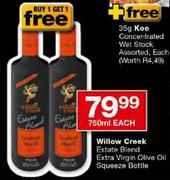 Willow Creek Estate Blend Extra Virgin Olive Oil Squeeze Bottle-750ml