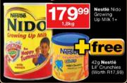 Nestle Nido Growing Up Milk-1.8kg+Free Nestle Lil' Crunchies-42g
