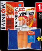 Rainbow Simply Chicken Viennas-500gm Each