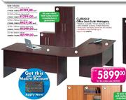 Classique Office Cherry Desk Suite Mahagany-1500x750mm (174039)-Each