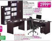 Bedford Home Office Desk Suite-1x2 Drawer Glass Cabinet-800(j)x418(d)x2012mm(h) (196475) Each