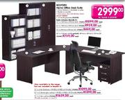 Bedford Home Office Desk Suite-1x4 Rier Bookage-800(h)x418(d)x618mm(w) (196455) Each