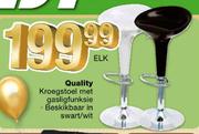 Quality Kroegstoel Met Gasligfunksie Beskikbaar in Swart/Wit-elk