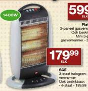 SCE 3-Staaf Halogen Verwarmer Ook Beskikbaar-1400W
