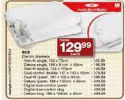 SCE Electric Blanket Deluxe Single-188 x 91 x 40cm each