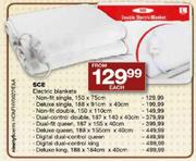 SCE Electric Blanket Deluxe King-188 x 184 x 40cm each