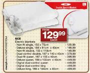 SCE Electric Blanket Dual Control Double-187 x 140 x 40cm each