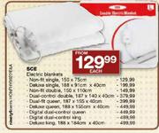SCE Electric Blanket Non-fit Single-150 x 75cm each