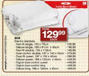 SCE Electric Blanket Digital Dual-Control Queen-each