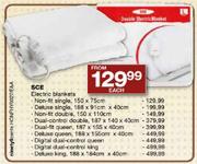 SCE Electric Blanket Non-Fit Double-150 x 110cm each
