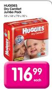 Huggies Dry Comfort Jumbo Pack-58's/68's/78's/82's each