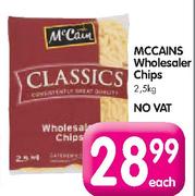 McCain Wholesaler Chips-2.5kg each