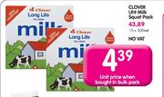 Clover Uht Milk Squat Pack-500ml