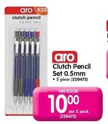 Aro Clutch Pencil Set 0.5mm-Per 5 Pack