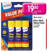 Bostik Glue Stick Value Pack-3 x 25g Per 3 Pack