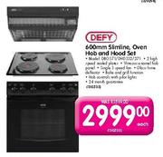 Defy Slimline, Oven, Hob & Hood Set-600mm