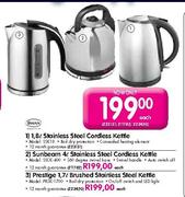 Swan Stainless Steel Cordless Kettle-1.8l