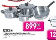Aloe Stainless Steel Cookware Set-7 Piece