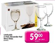 Uniglass Alexander Red Wine Glass-6 Pack