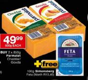 Parmalat Cheddar/Gouda-2 x 850g + Free Simonsberg Feta-100g