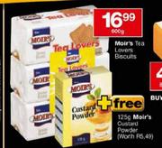 Moir's Tea Lovers Biscuits-600g + Free Moir's Custard Powder-125g