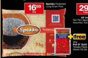 Spekko Parboiled Long Grain Rice-2kg + Pot O' Gold Tomato Paste-50g